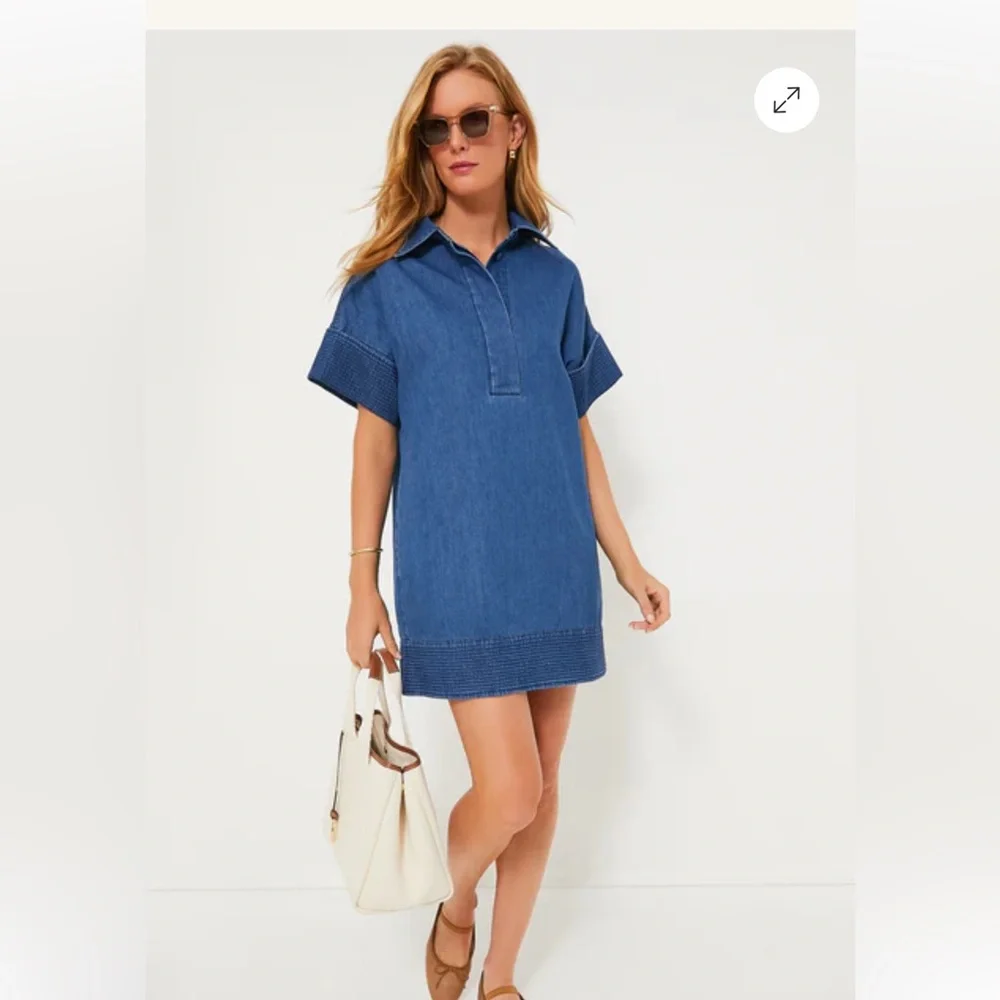 Tuckernuck Denim Trapunto Stitch Sofia Shirt Dress - Picture 3 of 3